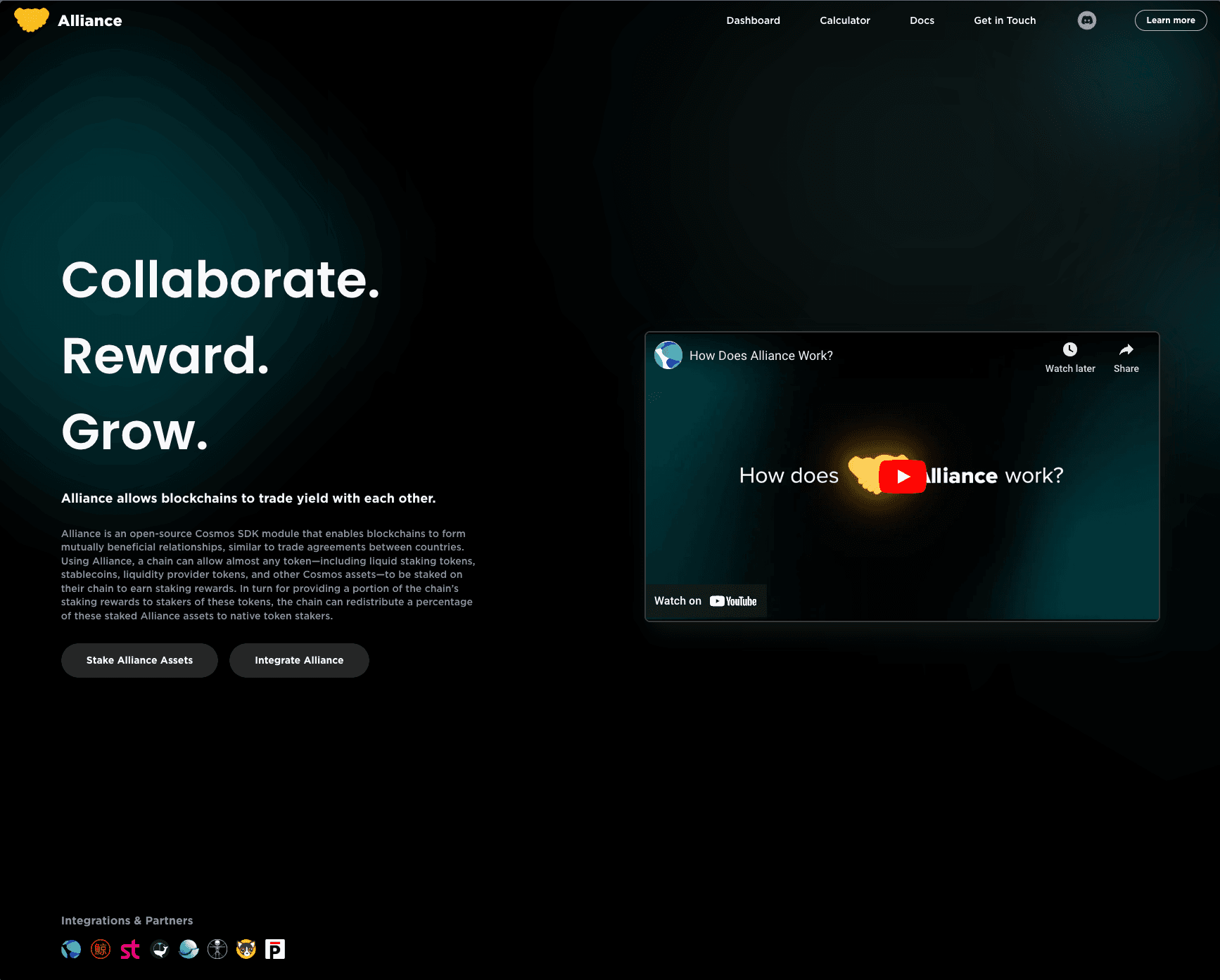 Alliance landing page example