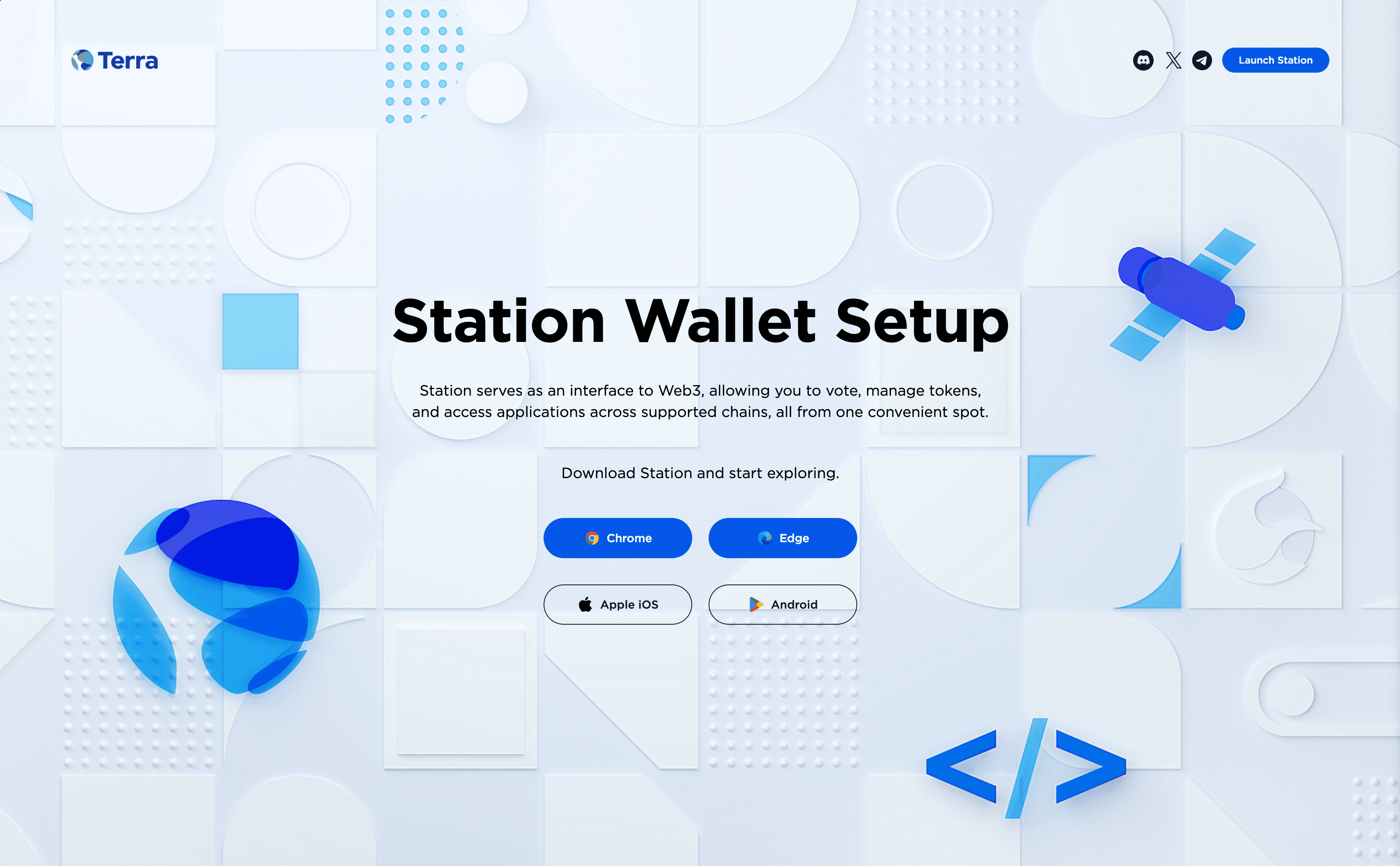 Station landing page example